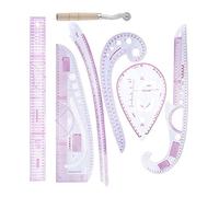 Srliya Ensemble de Règles de Mesure de Vêtements, Conception | Matériau PVC durable, flexible et précis, mesurant en cm/po, léger et portable