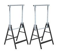Srliya Ensemble de Supports de Levage Réglables en Hauteur pour Table de Travail, 2 Supports en Acier Q195 pour Peintres et Constructeurs, capacité de Charge 200 Kg, 80-130 Cm
