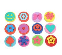 Srliya Éponge Peinture Formes Fleur Étoile Éponge Joints Flocon De Neige Coeur Tampons Apprentissage Éducatif Précoce Graffiti Outil pour Enfants Tout-Petits Fournitures (Tampon éponge)