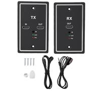 Srliya Extension de Plaque Murale D'interface Multimédia HD sur un Seul Câble Cat6, Transmission jusqu'à 60 M, émetteur de Plaque Murale HD, Prise en Charge de la Télécommande IR