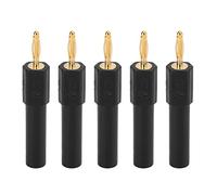 Srliya Fiche Banane de Conversion, Forte connectivité, Utilisation Efficace pour Les Amateurs D'électronique, Fiche Banane de Conversion en Laiton PA de 2mm à 4mm (Noir)