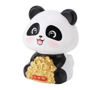 Srliya Figurine de Panda Porte-Bonheur à énergie Solaire, pour la prospérité et Les Bénédictions Joyeuses, Ornement de Bureau (De Grands Yeux)