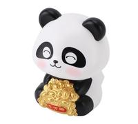 Srliya Figurine de Panda Porte-Bonheur à énergie Solaire, pour la prospérité et Les Bénédictions Joyeuses, Ornement de Bureau (Yeux souriants)