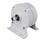 Srliya Générateur Synchrone à Aimant Permanent à Double Arbre triphasé pour éoliennes, économie D'énergie, Production D'énergie Fiable, Aluminium 24 V, Acier au Carbone (300W)