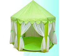 Srliya Grand Espace pour la Tente de Jeu pour Enfants, Cadre en PVC Durable, Tissu Doux, Pliable, Portable, Bon pour Les Enfants pour Créer Un Royaume à la Maison, pour Une Utilisation (Vert)