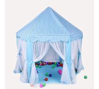 Srliya Grand Espace pour la Tente de Jeu pour Enfants, Cadre en PVC Durable, Tissu Doux, Pliable, Portable, Bon pour Les Enfants pour Créer Un Royaume à la Maison, pour Une Utilisation (Bleu)