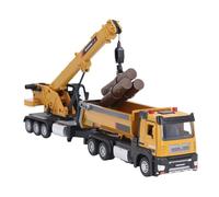 Srliya Grue en Alliage avec Modèle de Camion à Benne Basculante Jouet Multifonctionnel Réaliste Surprise Idéale Grue de Construction Jouet de Camion à Benne Basculante pour Anniversaire