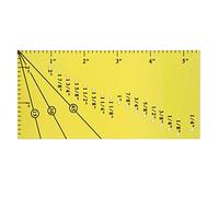 Srliya Guide de Couture Magnétique avec Fond Antidérapant, 5,5 Pouces | Matériau acrylique, couleur jaune vif, facile à utiliser pour divers artistes, outil de mesure, adapté à la maison