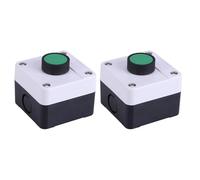 Srliya Interrupteur de Commande à un Bouton Poussoir pour Ouvre-porte avec Boîte de Station en Plastique, Interrupteur momentané, Protection IP54, Télécommande de Contacteur AC, D