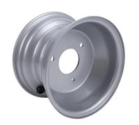 Srliya Jante de Roue de ATV 16x8-7, 3 Trous de Boulons, Remplacement de Moyeu de Jante de Roue de 7 Pouces pour Kazuma Quad ATV Go Kart UTV 125ml 150ml Pneus Tout-Terrain (Argent)