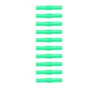Srliya Jeu de Connecteurs Banane Isolés de 4 Mm de Haute qualité, Transmission de Courant Stable pour L'électronique, 10 Coupleurs Banane Femelle à Femelle, Matériau PVC (Vert)