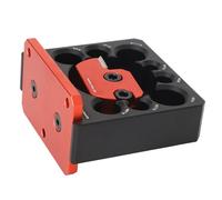 Srliya Kit de Gabarit de Fabrication de Chevilles Réglable avec 8 Trous de Rotation de Diamètre Différent, Changement Facile, Outil Auxiliaire à Tige Ronde pour le Travail du Bois à