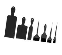 Srliya Kit de Teinture Professionnel pour Mise en évidence des Cheveux, Facile à Utiliser pour Salon de Coiffure, Matériau ABS, Ensemble de 7 Pièces (Noir)