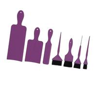 Srliya Kit de Teinture Professionnel pour Mise en évidence des Cheveux, Facile à Utiliser pour Salon de Coiffure, Matériau ABS, Ensemble de 7 Pièces (Violet)