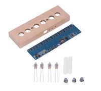 Srliya Kit D'horloge à Tube Lumineux IN14, Boîtier en Bois de Hêtre, Module de Lampes, Interface USB 5 V