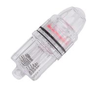 Srliya Lumière de Pêche à Chute Profonde LED, Appât étanche pour et l'eau Douce, Plastique Transparent, 2 Piles AA (Rouge)