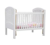 Srliya Maison de Poupée Lit bébé Meubles Miniatures Lit bébé Blanc animé pour Chambre d'enfant Décor Bois de Bouleau et contreplaqué 4,6 X 3 X 3,6 Pouces