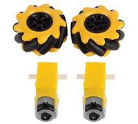 Srliya Mecanum Wheel + pour Le Moteur à Engrenage TT Smart Robot ATTRES Accessoires Accessoires DIY Toy Composants 60 Mm