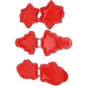 Srliya Mini Ensemble de Presse à 3 Pièces avec Motif de Fond, Pâte Facile à Couper et à Sceller pour la Fabrication de Tartes de Poche, Matériau ABS, Cuisson de Fête de Noël
