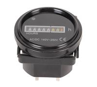 Srliya Minuterie Industrielle Ronde, Compteur Horaire Mécanique Professionnel de Haute Précision 140-250 V AC DC pour Véhicules Voitures Bateaux Motos, Léger et Portable, Durable