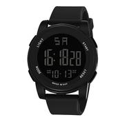 Srliya Montre de Sport Numérique Montre de Sport D'athlétisme en Verre étanche Rétro-éclairage Lumineux Affichage Numérique Bracelet Réglable Couverture Arrière en Alliage