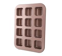 Srliya Moule à Gâteau Brownie Durable à 12 Grilles avec Revêtement Antiadhésif, Parfait pour la Cuisson de Mini Pains Carrés, Moule de Cuisson de 27.41oz