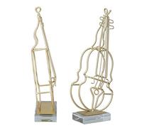 Srliya Ornement de Violon, Décoration Artistique en Fer doré | Conception minimale, fer durable, adapté à l\'affichage de bureau