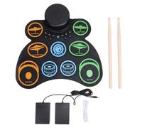 Srliya Pad de Batterie électronique avec Stéréo Haut de Gamme, Pédale Réaliste, Fonction D'enregistrement, pour Débutants, Enfants, Rechargeable par USB, Excellent Choix de, Tambour