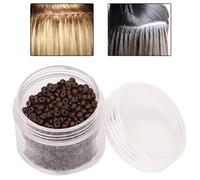 Srliya Perles D'extension de Cheveux de qualité, 1000 Anneaux à Maillons 3 X 2 X 2 Mm, Fiables et Robustes pour Diverses Qualités de Cheveux, Marron Clair pour Toutes les Personnes (marron