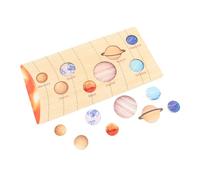 Srliya Planche de Modèle de Système Solaire en Bois, Jouet de Puzzle éducatif pour Enfants, Potentiel Cognitif D'étincelle, pour activité d'apprentissage Préscolaire, Matériau en Tilleul Sûr