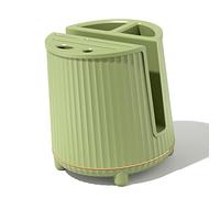 Srliya Porte-couteau Rotatif Multifonctionnel, Grande capacité, Support de Rangement pour Baguettes et Cuillères pour la Cuisine en Plastique 8.5x4,8 Pouces (Vert avocat)