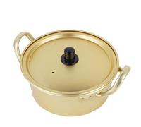 Srliya Pot de Nouilles Coréennes Ramen Coréen Aluminium Yellow Aluminium Stockpot Instant Noodles Pot (16 cm)
