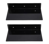 Srliya Présentoirs Flottants Modernes en Acrylique pour Salle de Bain, Chambre à Coucher, Salon, Ensemble de 2 Rangements Muraux pour Décoration Murale, 11,8 X 5,9 X 2,8 Pouces (Noir)