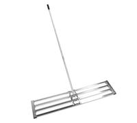 Srliya Râteau de Nivellement de Pelouse en Acier Inoxydable, Outil Durable pour Entretenir Les Terrains de Golf et Les Pelouses 47,2 X 10,2 Pouces