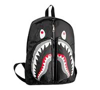 Srliya Sac à Dos sur le Thème des Requins Graffitis, Sac D'école personnalisé, Sac à Dos décontracté, Sac de Voyage Idéal pour Halloween, Noël, Cadeau D'anniversaire pour Adolescents,
