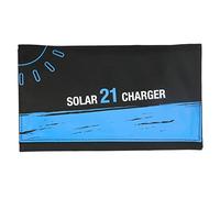 Srliya Sac de Chargement Solaire DC Pliable, Portable, étanche, Panneau Solaire 21 W avec Double Sortie USB 5 V 3,5 A pour Smartphones iOS