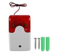 Srliya Sirène Stroboscopique D'alarme Filaire, Son de Décibel élevé et Lumière Flash Rapide pour la sécurité Incendie avec Matériau ABS, Signal D'alerte à LED, sans Rayonnement,
