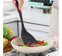 Srliya Spatule en Silicone Résistante à la Chaleur, Outil de Cuisson à Long Manche pour la Cuisine Domestique, Noir 14,6 X 4,1 Pouces (Spatule)