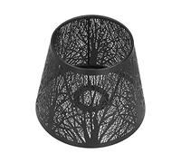 Srliya Styles Modernes, Abat-jour en Fer à Motif D'arbre gravé Exquis, Mini Abat-jour E27 pour la Décoration de la Chambre à Coucher, de Lampe de Table avec, Décoration de (Noire)
