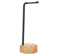 Srliya Support Casque en Bois, Support de Bureau Stable | Coussin inférieur en silicone, adapté au bureau à domicile, bois massif, design moderne, pilier en métal