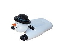 Srliya Traîneau Gonflable avec Tube à Neige pour Enfants et Adultes, Poignées Robustes, Matériau PVC45, Bonhomme de Neige de 42 Pouces pour l'hiver et L'extérieur