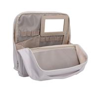 Srliya Trousse de Maquillage Debout, Organisateur de Toilette de Voyage étanche de Grande capacité avec Plusieurs Compartiments (Blanche)