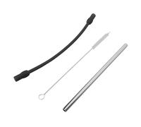 Srliya Tube de Remplacement de Brosse de Nettoyage de Tuyau de Machine à café, Accessoires de Mousseur à Lait en Acier Inoxydable en Silicone pour, avec pour Machines à café