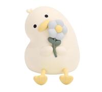 Srliya Veilleuse en Forme de Canard Mignon pour Enfants, en Silicone, Variable, LED Rechargeable par USB, Lampe de Chevet, Décoration pour Chambre à Coucher, Salon