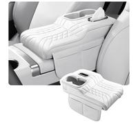 Srltsy Coussin d’Accoudoir Voiture pour Ford F-150 Lightning GT RS Models Transit Connect Bronco Sport, idéal pour Longs trajets Anti-Rayures et Confort,White