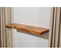 SRLWerks Live Edge Étagère flottante avec supports (pin miel, 101,6 cm) - Meubles rustiques - Longues étagères flottantes pour décoration murale de ferme - Étagères murales flottantes pour livres