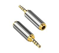 SRLWMYI 2 Pièces Adaptateurs Audio 3,5 mm Mâle vers 2,5 mm Femelle de Qualité Supérieure pour Casque d'écouteurs Conversion Stéréo ou Mono, pour Casques,Smartphones,Tablettes,Haut-Parleurs