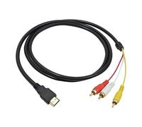 SRLWMYI Câble HDMI Vers Rca De 1,5 M,Adaptateur HDMI Vers Rca De Qualité Supérieure Pour Transmission Audio, Connexion, Idéal Pour Le Home Cinéma, Les Présentations (Puce Non Incluse)