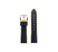 Srndsydak 22mm 23mm Compatible avec Citizen Blue Angel deuxième trois générations AT8020 8078 JY8085 Bracelet de montre(Blue yellow-pin buckle,23mm)