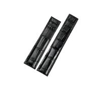 Srndsydak Bracelet de montre à boucle pliante en cuir, Compatible avec Tag Heuer Carrera Crocodile 19mm 20mm 22mm(Black no buckle,19mm)